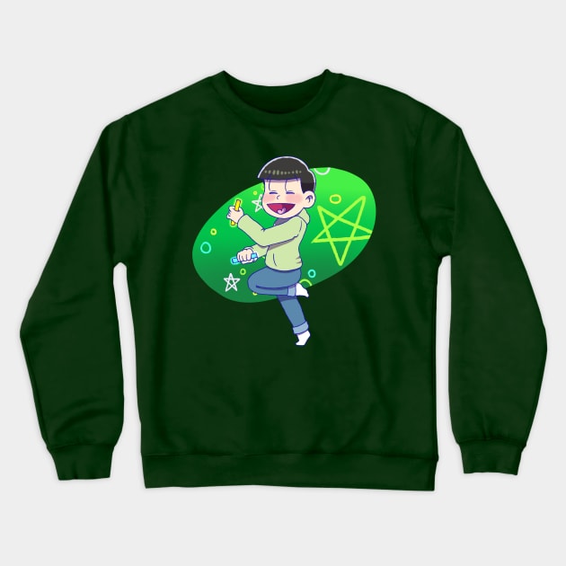 Osomatsu-san : Chibi Choromatsu Crewneck Sweatshirt by UndertaleSquirrel